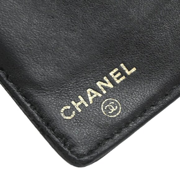 CHANEL CC Logo Bifold Long Wallet Grained Calfskin Leather Black GHW 34RF400 - Picture 13 of 15